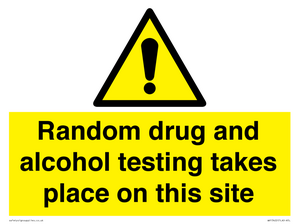 Random drug and alcohol testing takes place on this site